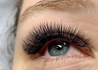 Close-up of exquisite eyelash extensions at The Lash Squad, Melbourne, Victoria, AU.
