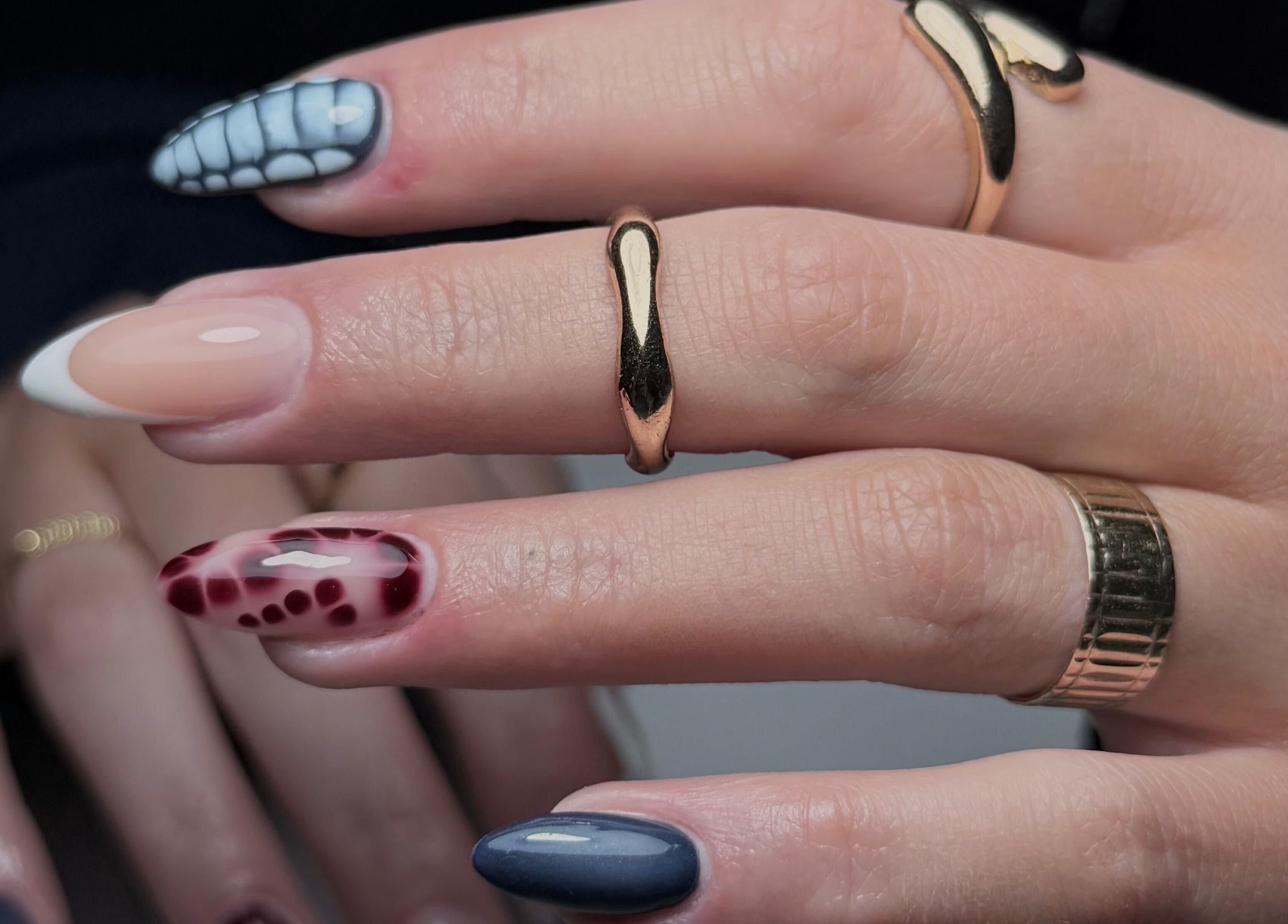 Diverse nail designs at Ella Boo Nails, Tweed Heads South, New South Wales, AU, showcasing intricate artistry.