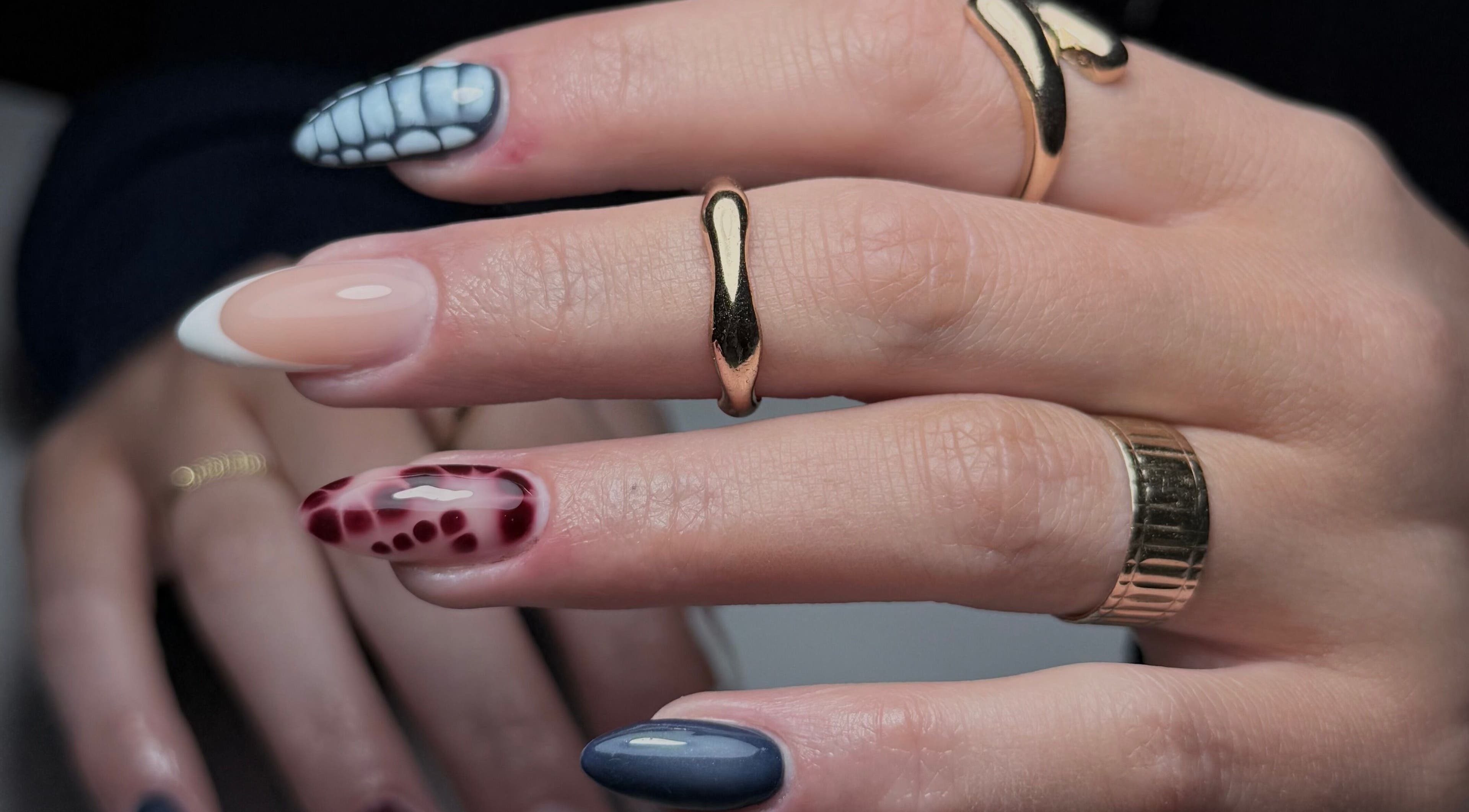 Diverse nail designs at Ella Boo Nails, Tweed Heads South, New South Wales, AU, showcasing intricate artistry.