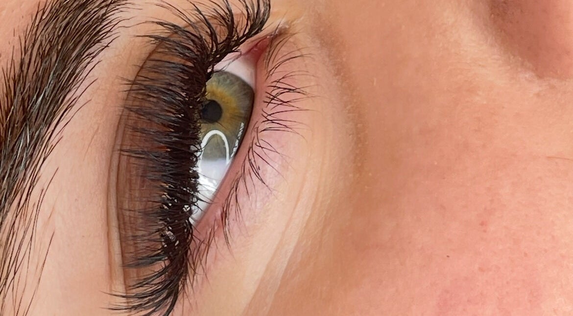 Close-up of eyelash extensions at Eyelashes Eris, Melbourne, Victoria, AU highlighting detailed artistry.