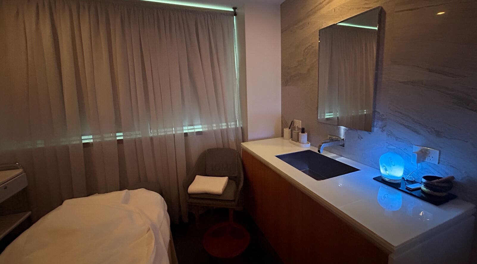 Tranquil treatment room at IOMI Spa at Sheraton Hotel, Melbourne, Victoria, AU.