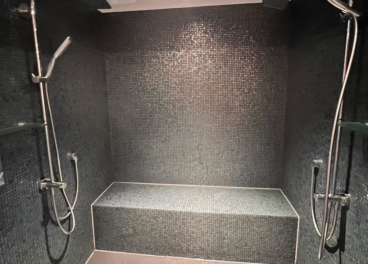 Luxurious steam room at IOMI Spa at Sheraton Hotel, Melbourne, Victoria, AU offers ultimate relaxation.