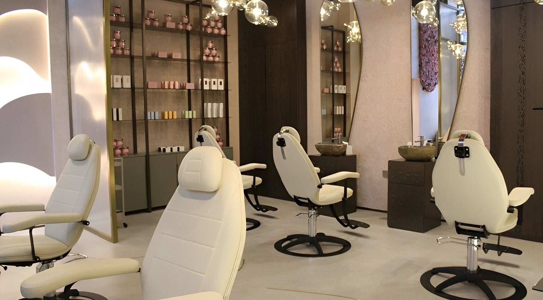 Elegant interior of Skinlyft, showcasing modern treatment chairs in Dubai, Dubai, AE.
