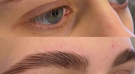 Close-up of expertly shaped eyebrows at Diversity Skin & Beauty Studio, Cwmbran, Wales, GB.
