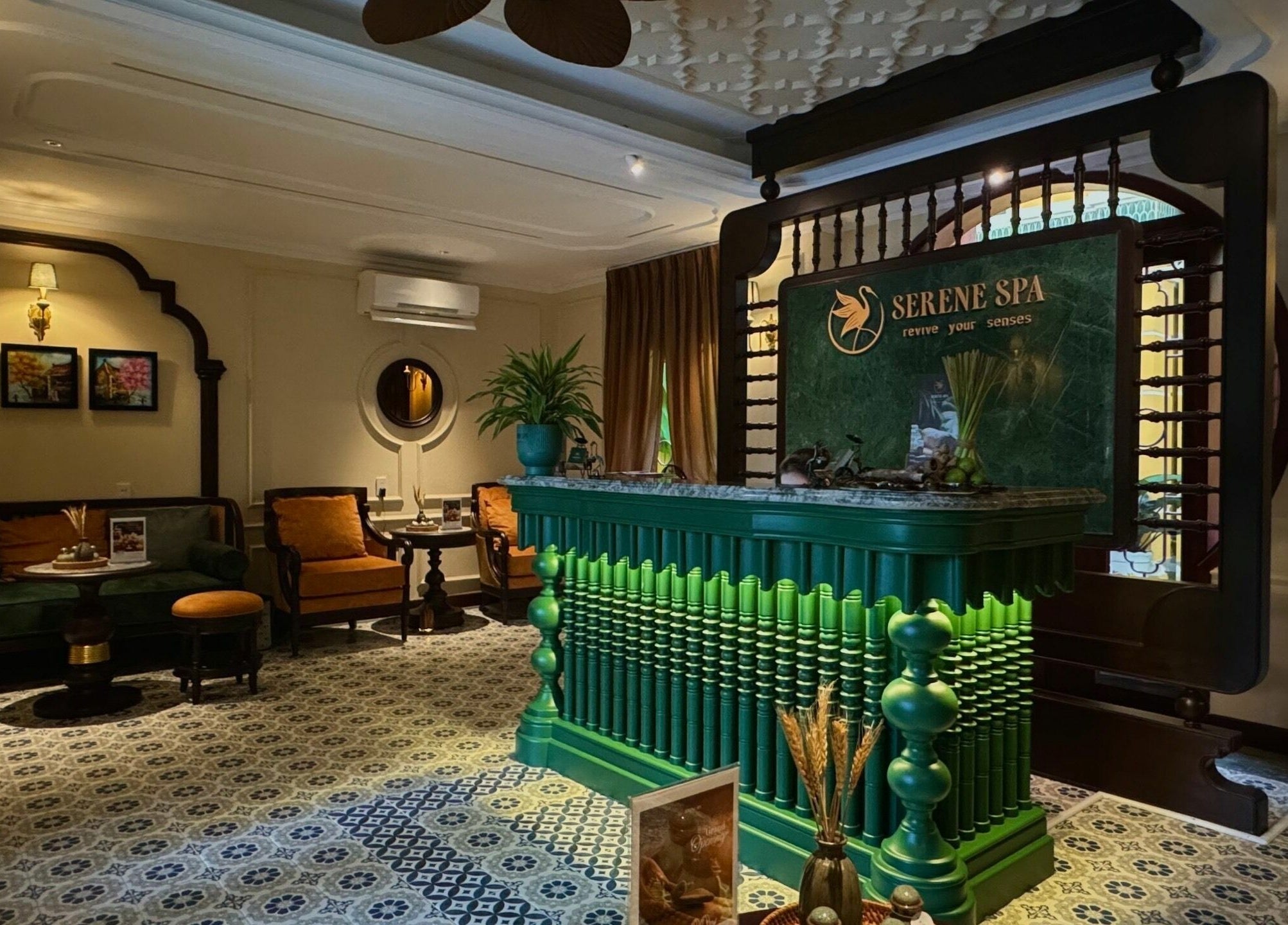 Réception élégante de Serene Spa Hoi An, Thành Phố Hội An, Quảng Nam, VN.