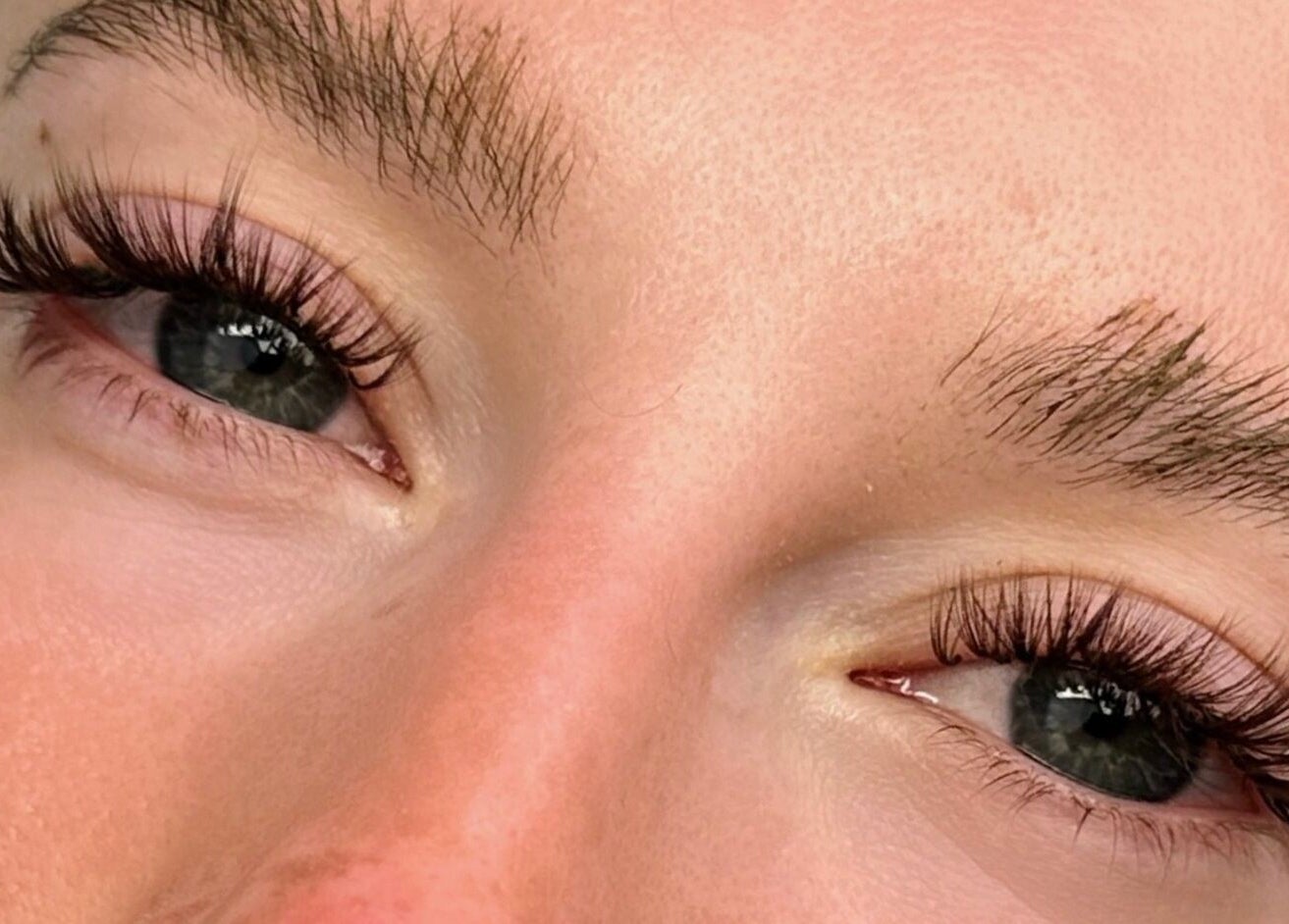 Closeup of meticulously done lashes at The Vines Of Beauty in Leeds, England, GB.