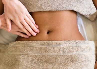 Relaxing massage at Le Body Space in Cochrane, Alberta, CA, showcasing a tranquil spa experience.