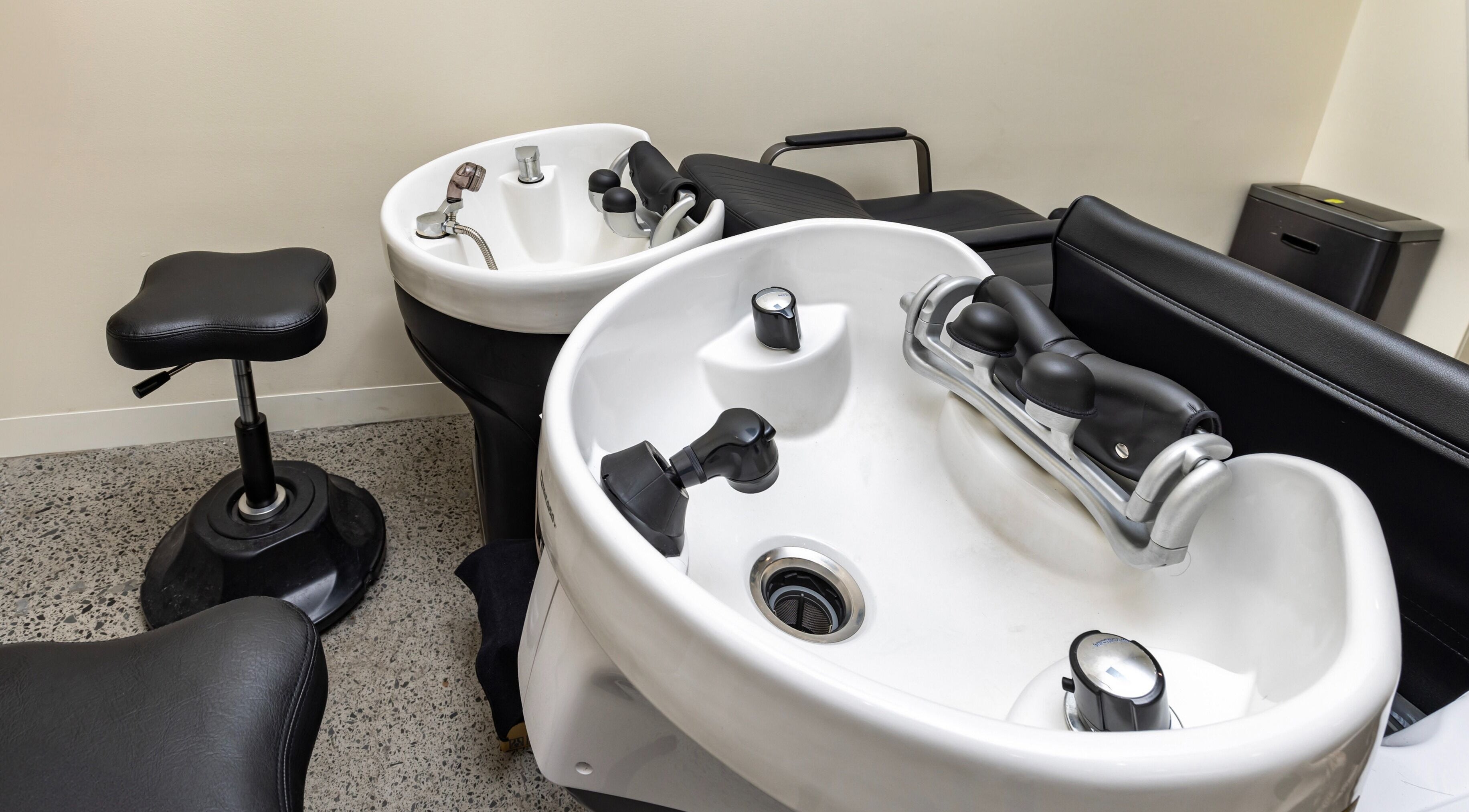 Luxurious wash stations at Project Hair Salon in Chippendale, NSW, AU offer a premium hair care experience.