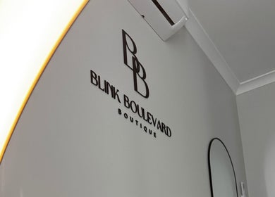 Logo of Blink Boulevard Boutique on an elegant wall in Mickleham, Victoria, AU.