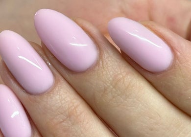 Elegant pink manicured nails from Nails by Ezme in Ashford, England, GB.