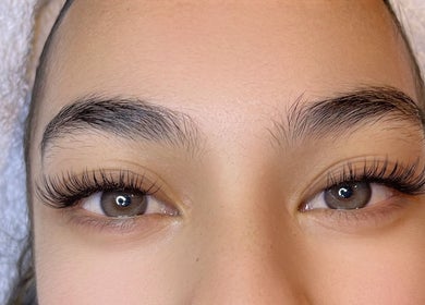 Close-up of expertly done eyelashes at Get It Lash, Auckland, Auckland, NZ.