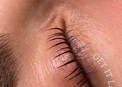 Close-up of beautifully styled lashes at Get It Lash, Auckland, Auckland, NZ showcasing expert beauty work.