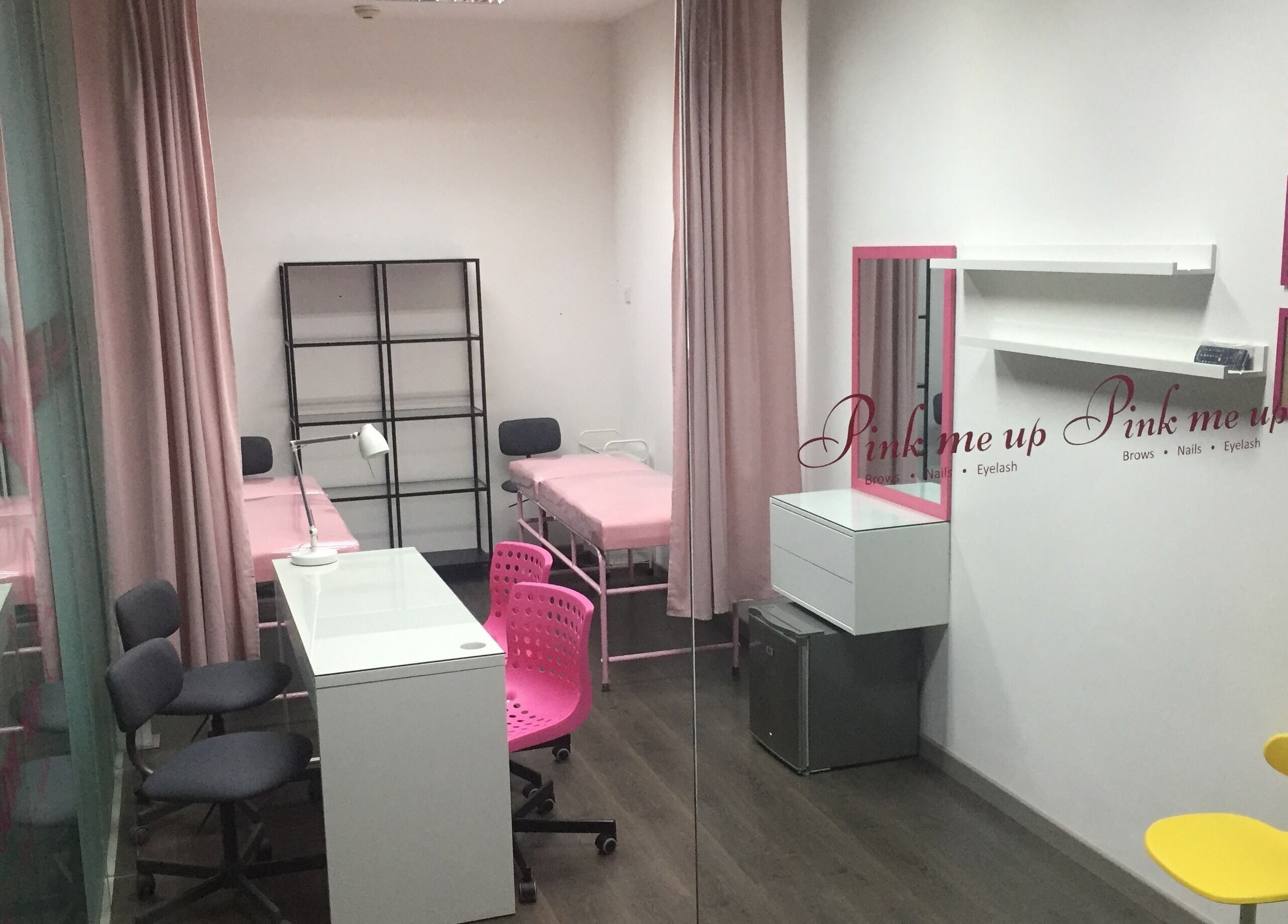 Modern interior of Pink Me Up Studio - Mall Poins Square in Daerah Khusus Ibukota Jakarta, Indonesia.