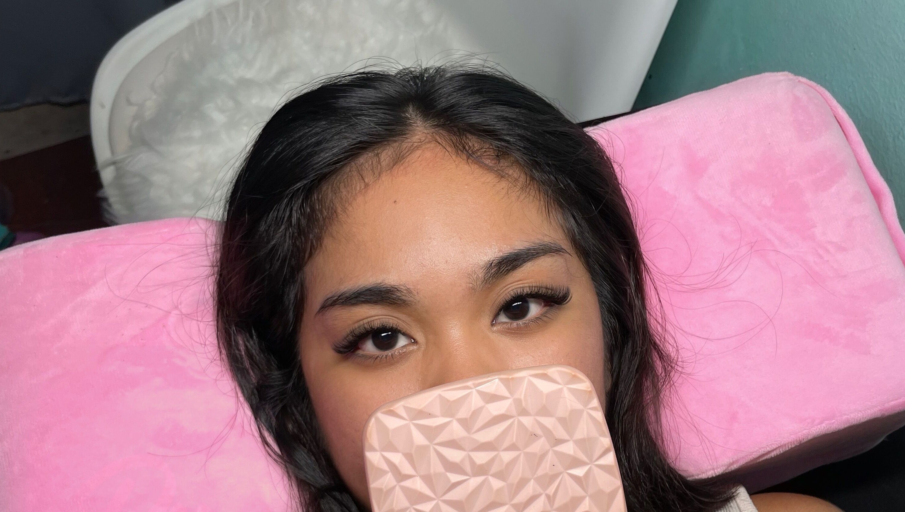 Client with enhanced eyelashes at Blink by Decerie - Lash Romance, Olongapo, Central Luzon, PH.