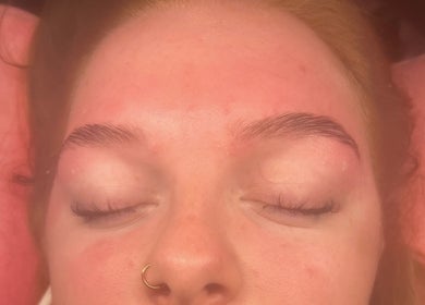 Close-up of eyebrow grooming at Nails & Beauty By Mel in Canberra, Australian Capital Territory, AU.