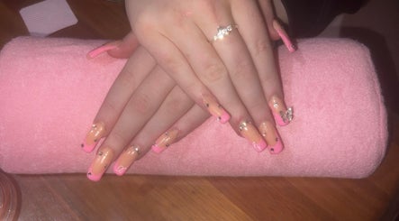 Elegant pink and gold nail art at Nails & Beauty By Mel, Canberra, Australian Capital Territory, AU.