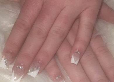 Elegant manicured nails with sparkling designs at Nails & Beauty By Mel, Canberra, Australian Capital Territory, AU.