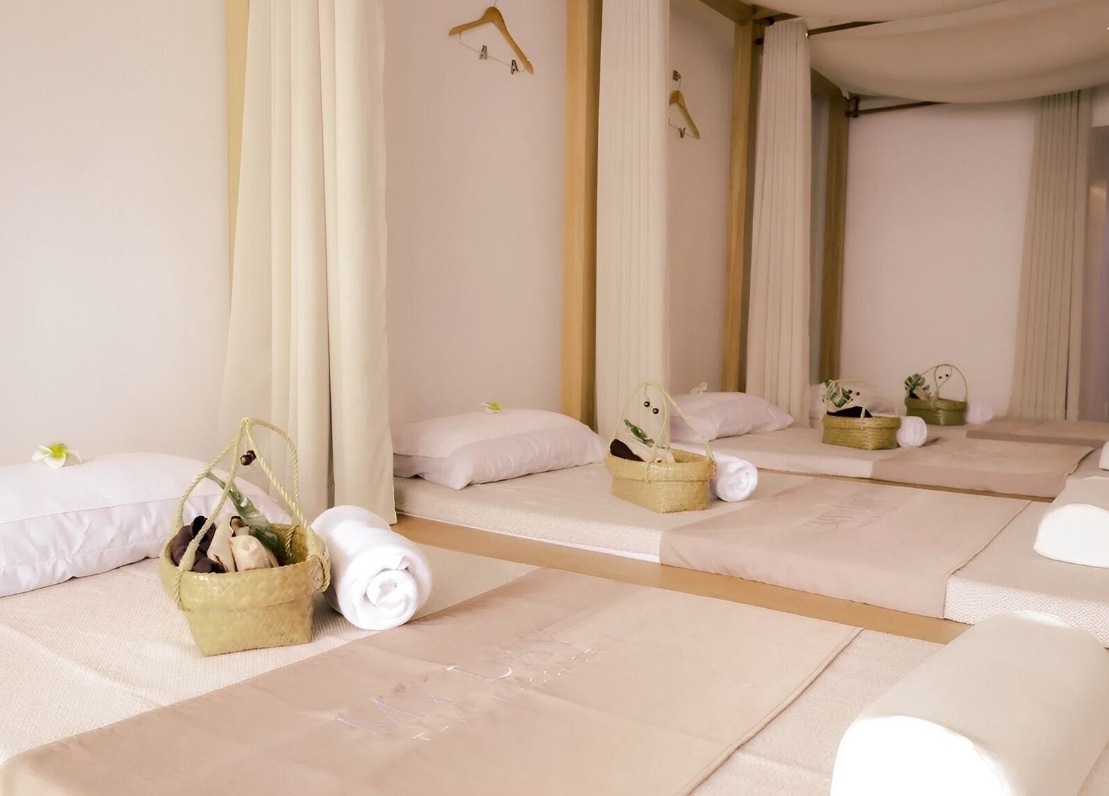 Relaxing massage area at My Day Thai Massage in Krung Thep Maha Nakhon offering tranquil ambiance.