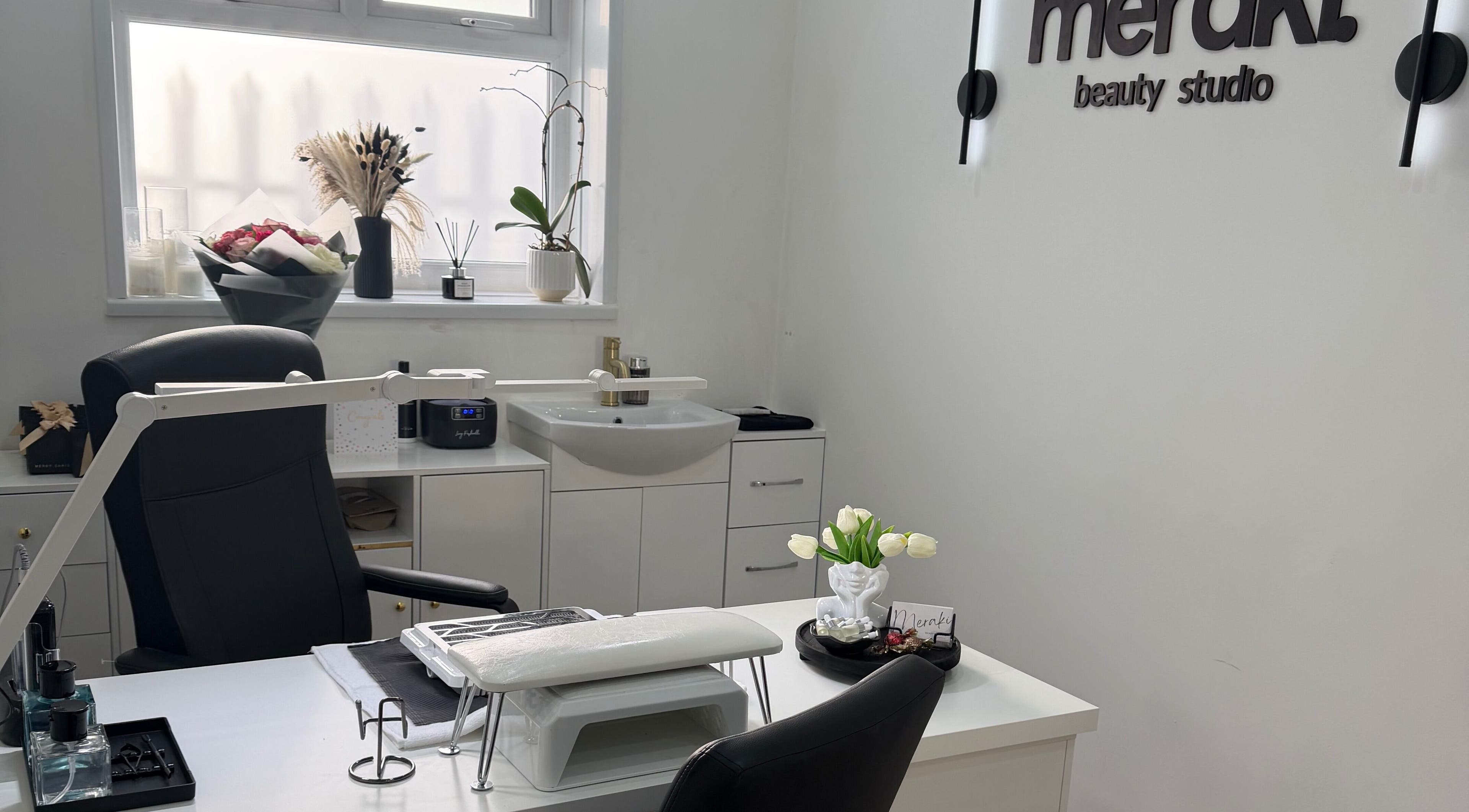 Manicure station at Meraki Beauty Studio, Liverpool, England, GB.