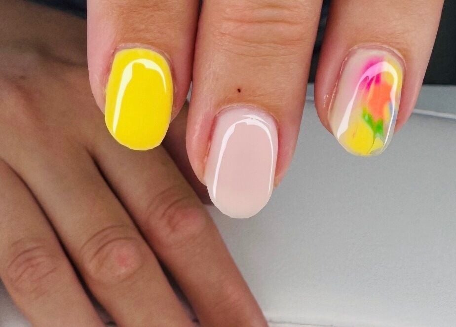 Bright and colorful nail art at Nazia Sandhu - Permanent Makeup and Nails, Wokingham, England, GB.