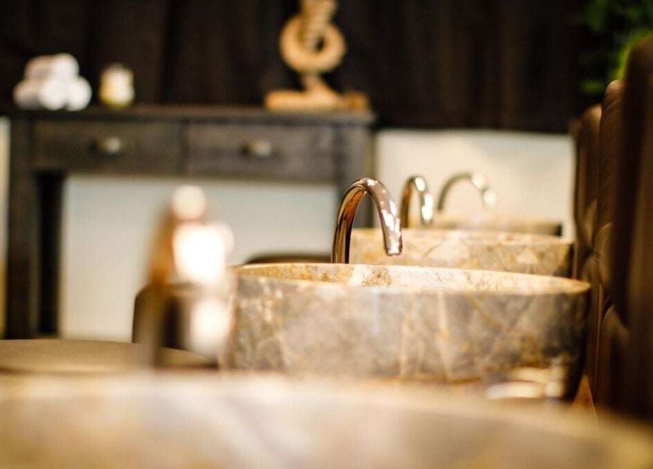 Elegant pedicure sinks at The Art of Nails Albany, Auckland, Auckland, NZ, showcasing luxury and comfort.