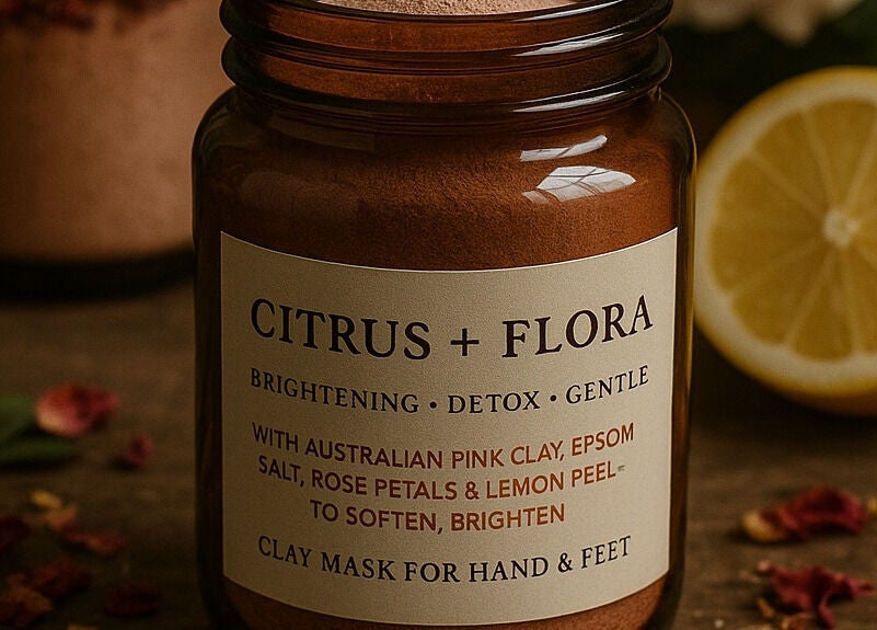 Citrus + Flora clay mask at Naked Botanica by The Art of Nails Newmarket, Auckland, NZ enhances radiance and detox.