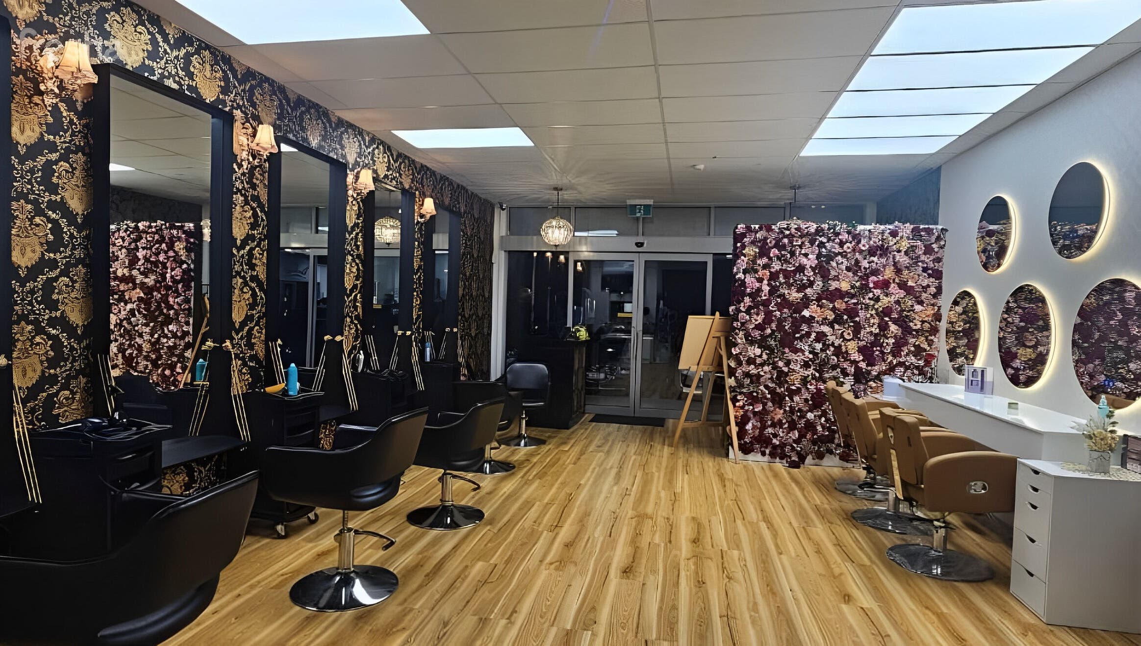 Luxurious salon interior at Shine Magic Touch Rototuna, Hamilton, Waikato, NZ featuring stylish decor and seating.