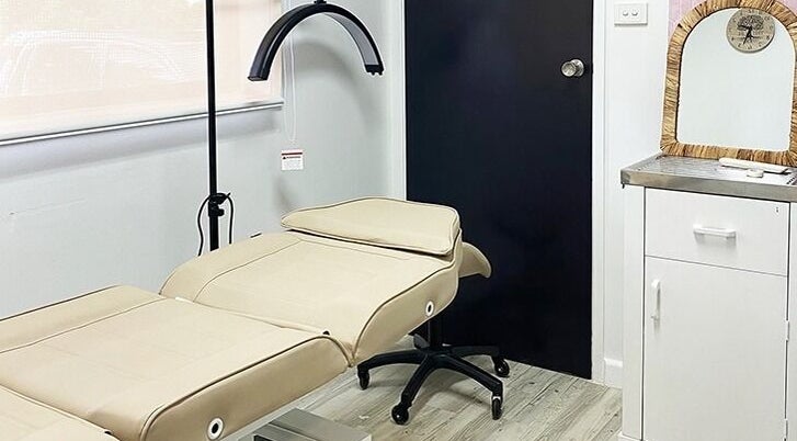 Elegant treatment room at Cakora Aesthetics - Maclean, New South Wales, AU, featuring a plush reclining chair.