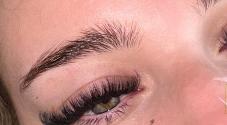 Close-up of styled lashes at Cait’s Lash Lounge, South Ockendon, England, GB.