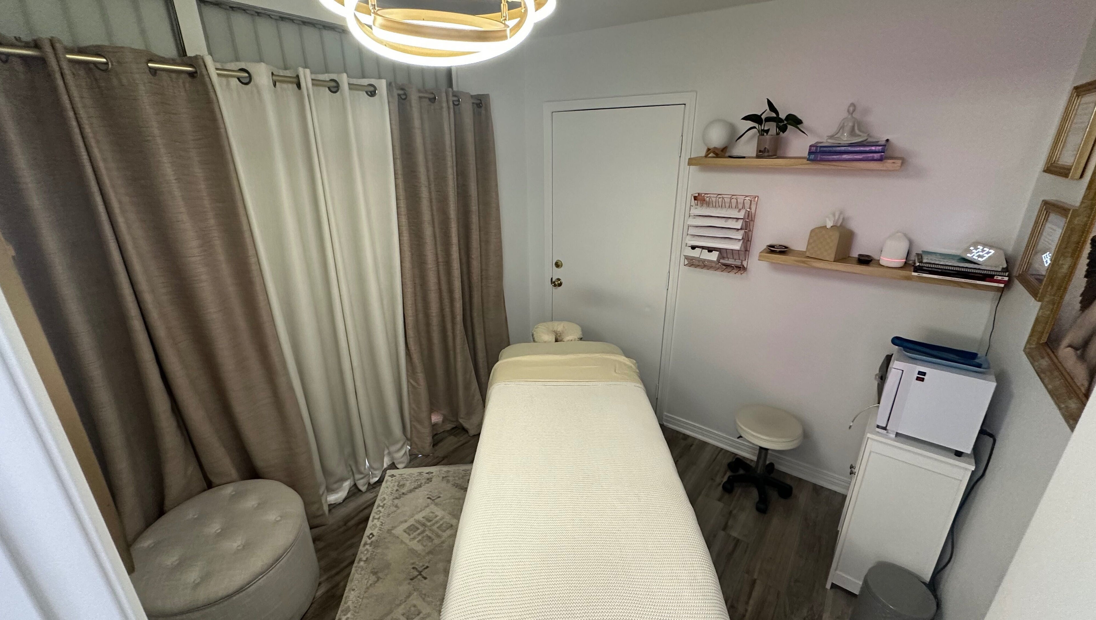Tranquil massage room at Mobility Massage by Melody, Placentia, United States, US, featuring a cozy massage table.