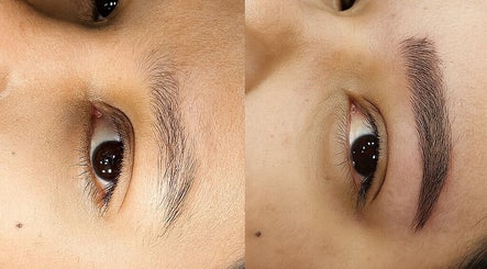 Antes e depois de design de sobrancelhas em Senz.vanessabelber, São Paulo, São Paulo, BR.