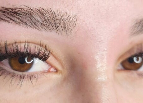 Close-up of professionally styled lashes at Beauty by Nikki, Wallan, Victoria, AU.