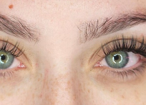 Close-up of beautifully styled eyelashes at Beauty by Nikki, Wallan, Victoria, AU.