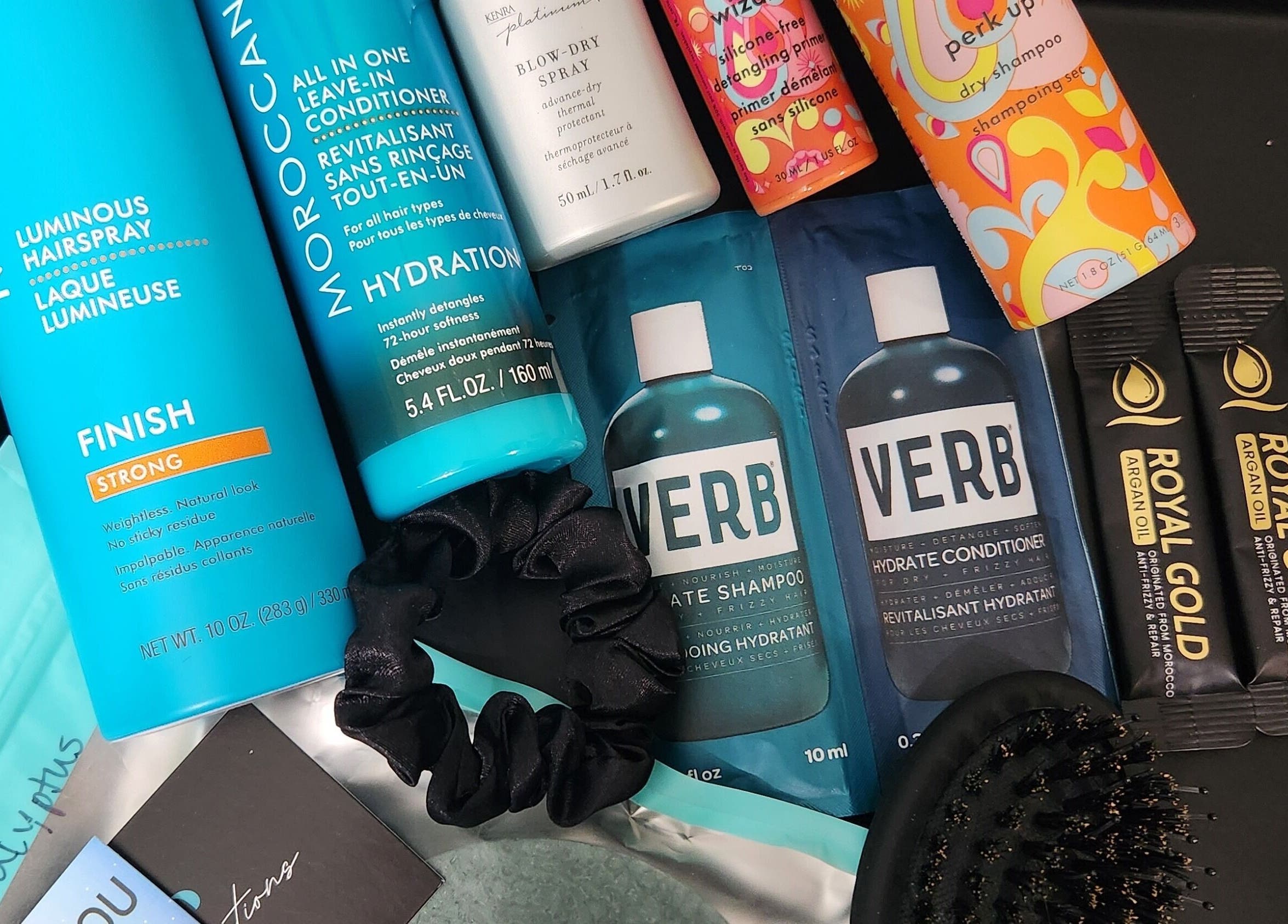 Diverse beauty products at Fidelis Creations, Mabank, Texas, US, showcasing premium hair and skincare essentials.