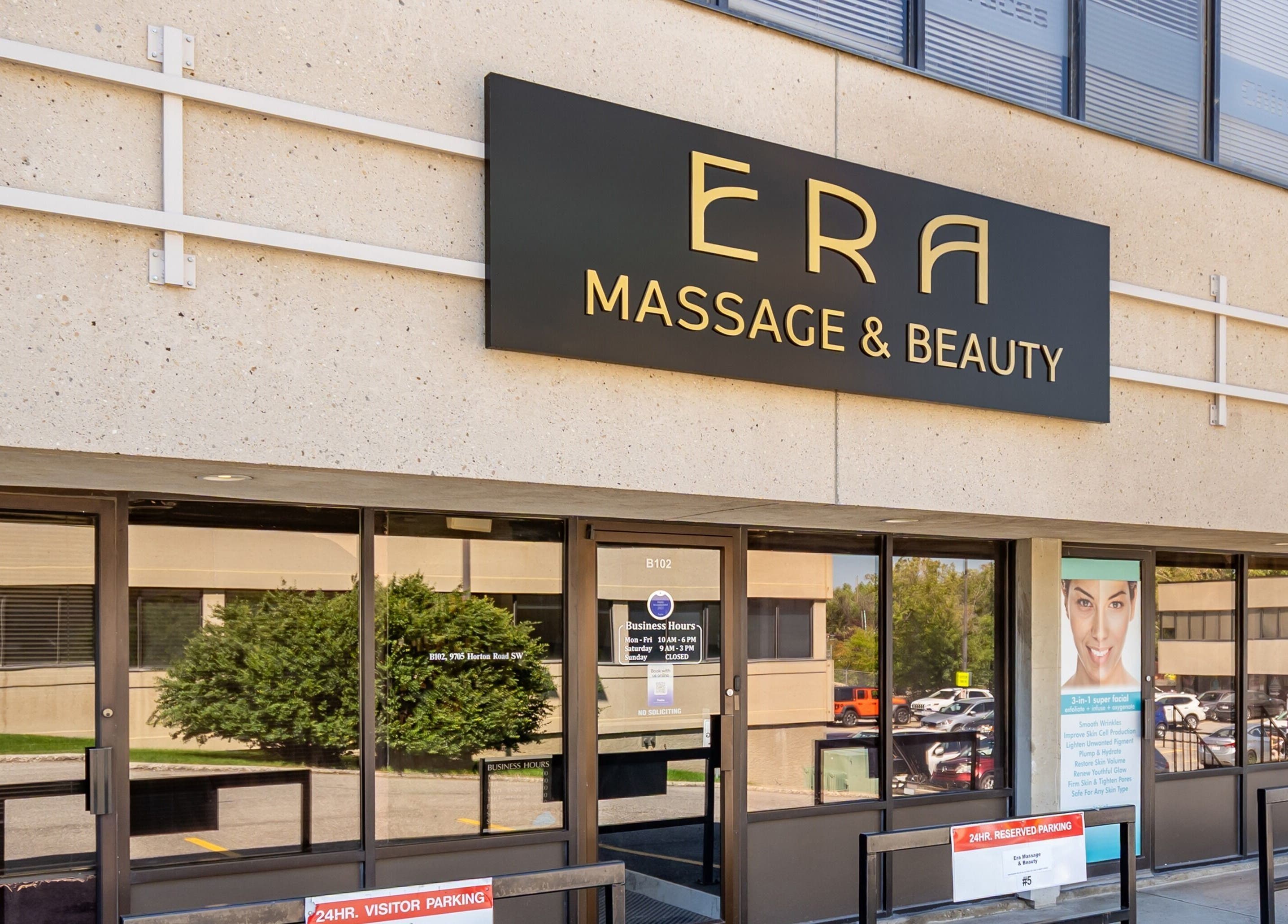 Front view of ERA Massage & Beauty, Calgary, Alberta, CA showcasing welcoming entrance.