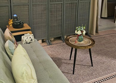 Inviting lounge area at Magic Forest, Kowloon, HK with comfortable seating and elegant decor.