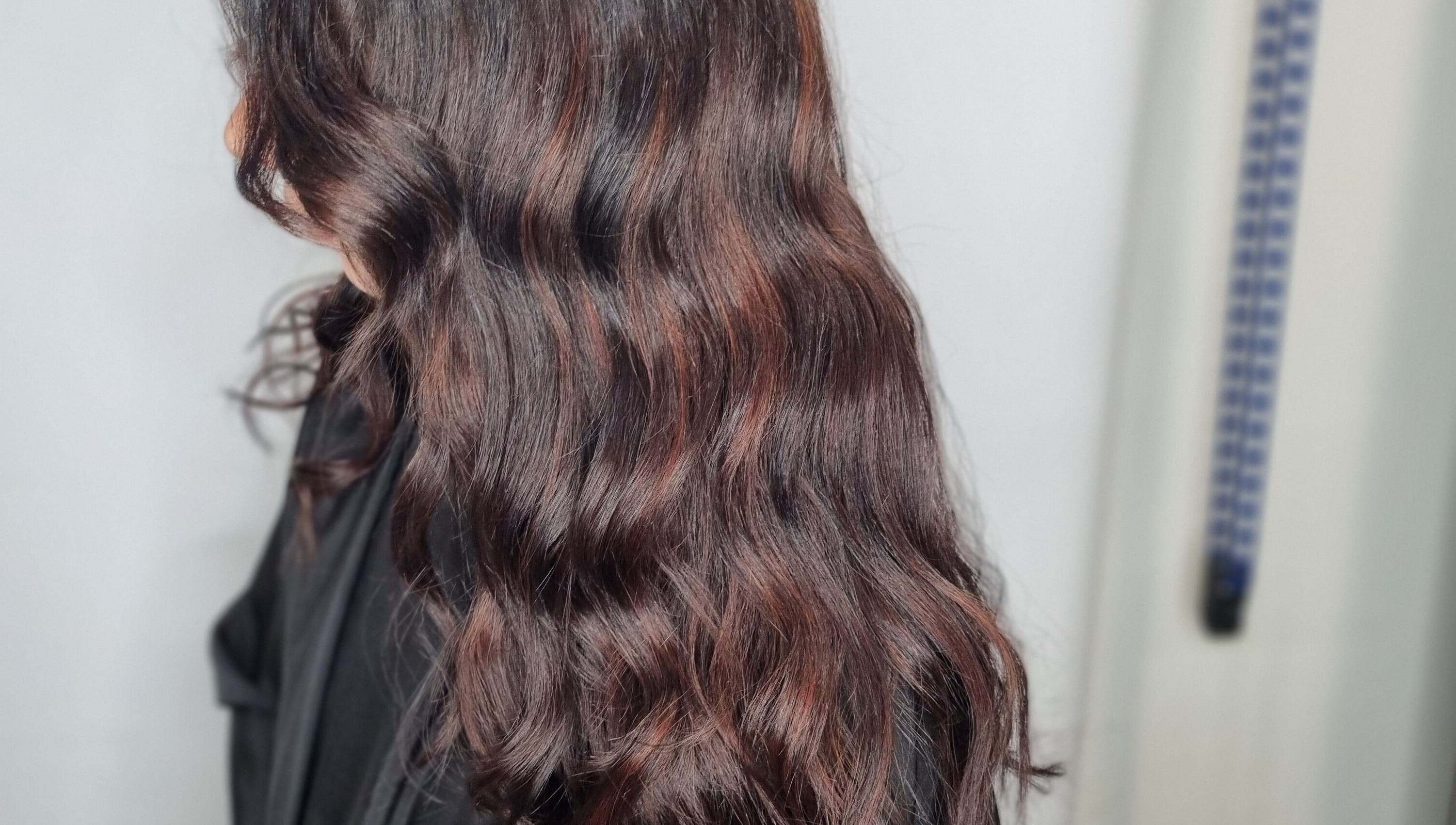 Smooth, wavy brunette hairstyle by Hair By Shell Mobile Based, Stockton on tees, England, GB.