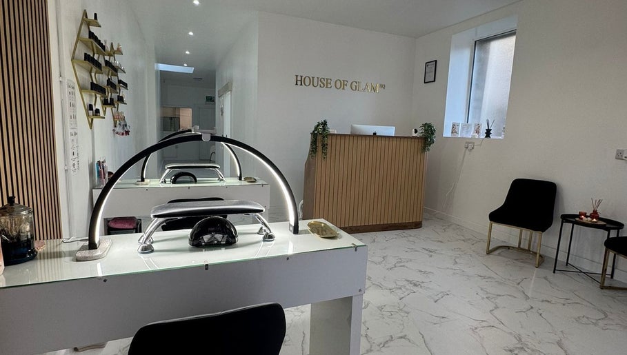 Interior of Cody's nail boutique, elegant nail tables, Portsmouth, England, GB.