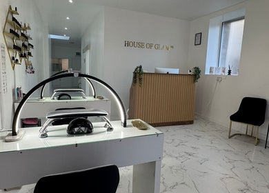 Interior of Cody's nail boutique, elegant nail tables, Portsmouth, England, GB.