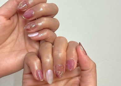 Close-up of elegant nail art at Shyunmija, Kuala Lumpur, Wilayah Persekutuan Kuala Lumpur, MY.