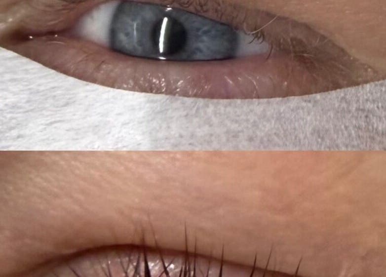 Close-up of eyelash treatment at Summer Eva Nafferton, enhancing beauty in Nafferton, England, GB.