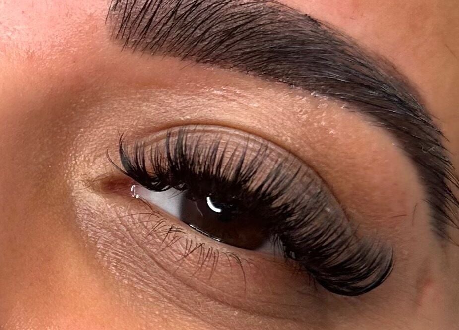 Close-up of elegant lashes from Glow by Mads, Abbots Langley, England, GB.