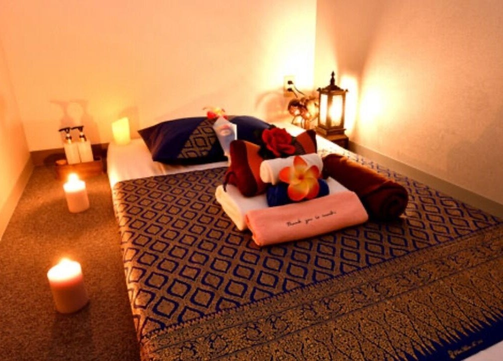 Relaxing spa setup at 〒105-0003 Tokyo, Minato City, Nishishinbashi, 1 Chome−18−11 in Minato City, Tokyo, JP.