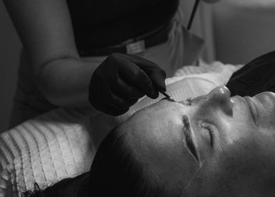 Facial treatment in progress at Nuè Atelier, Port Kennedy, Western Australia, AU. Enhancing natural beauty.