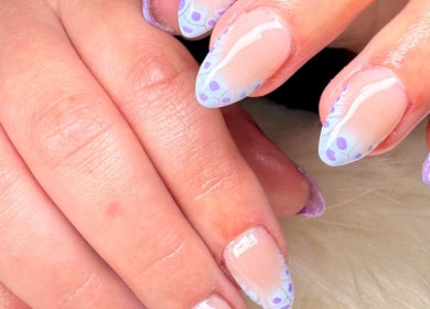 Delicate lavender nail art at Beauty by Lily, Gosnells, Western Australia, AU showcasing intricate designs.