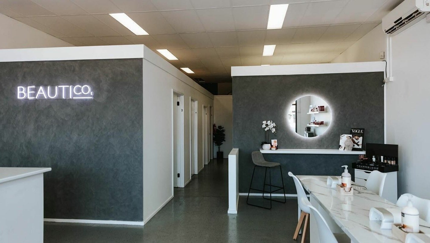 Interior of BEAUTICO. beauty spa in Melbourne, Victoria, AU featuring modern design and relaxing ambiance.