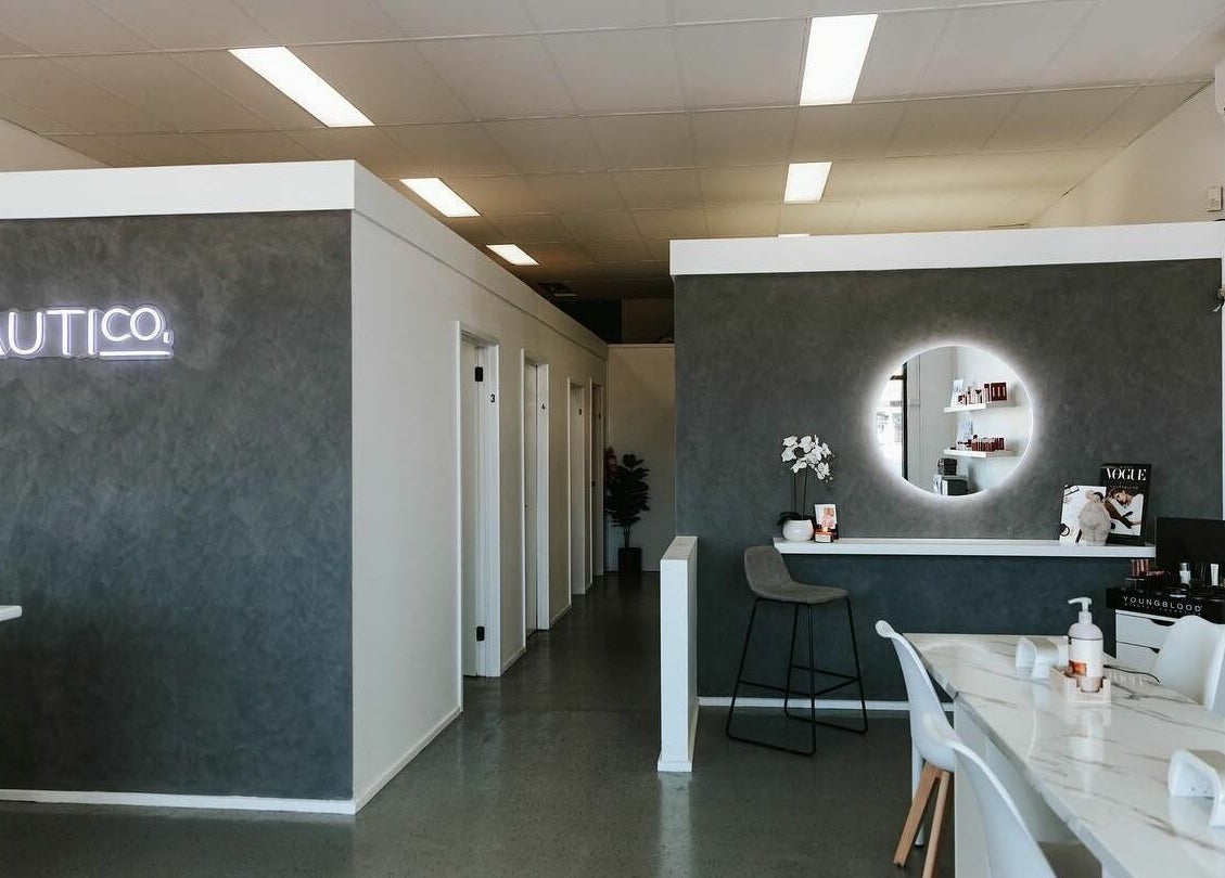 Interior of BEAUTICO. beauty spa in Melbourne, Victoria, AU featuring modern design and relaxing ambiance.