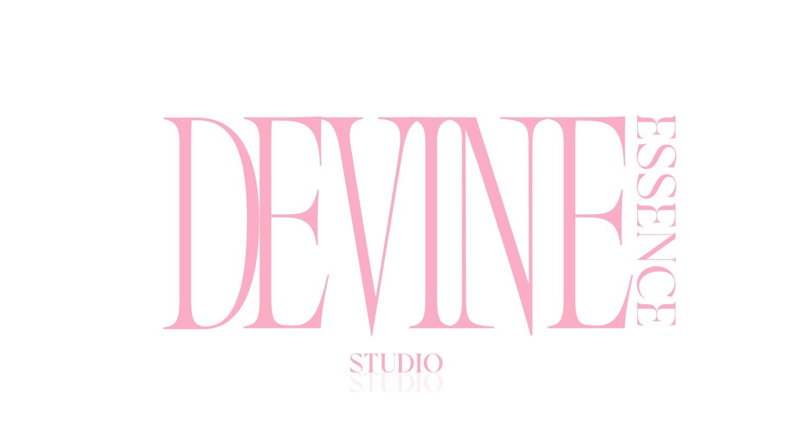 Devine Essence studio logo in pink showcasing elegance, located in Willemstad, CW.