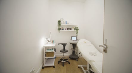 Serene treatment room at Beauty Advance Skin & Laser Clinic, Cardiff, Wales, GB, featuring a modern aesthetic.