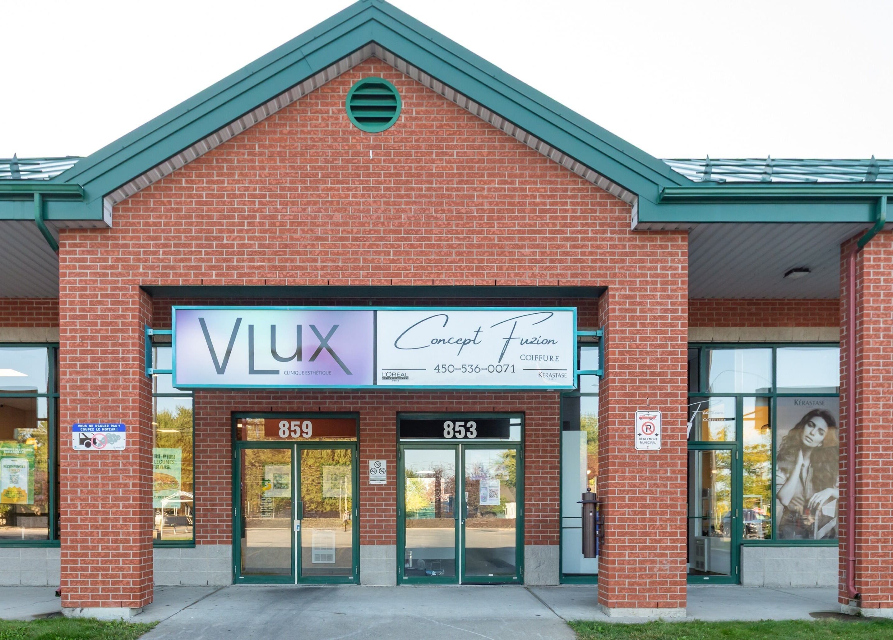 Entrée de Concept Fuzion Coiffure située à Beloeil, Québec, CA.